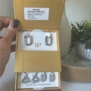 Charming Hoops Silver Earrings